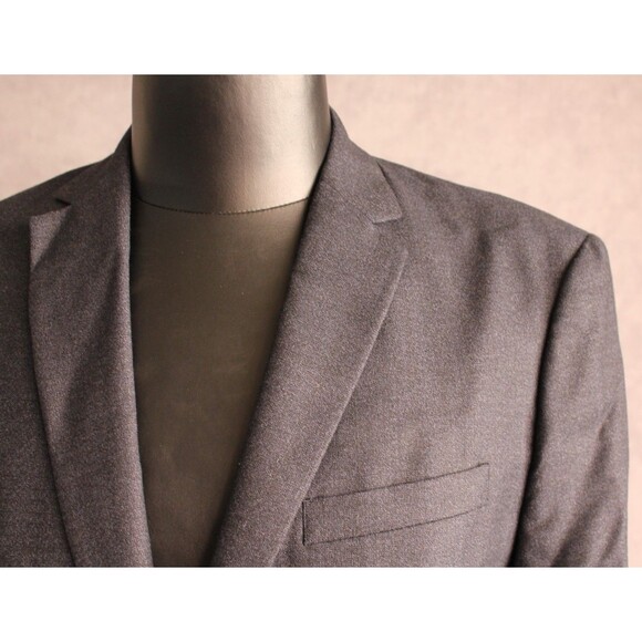 Theory $600 Men's Blazer Sport Coat Size 44L Flannel Wool Blue - Picture 2 of 9